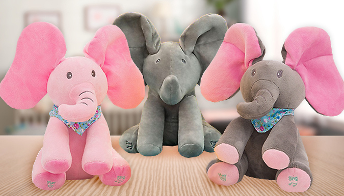 Peek a boo elephant toy deals