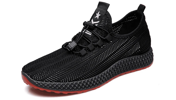 Men's Breathable Mesh Elastic Lace Trainers - 2 Colours & 5 Sizes Men's Breathable Mesh Elastic Lace Trainers - 2 Colours & 5 Sizes