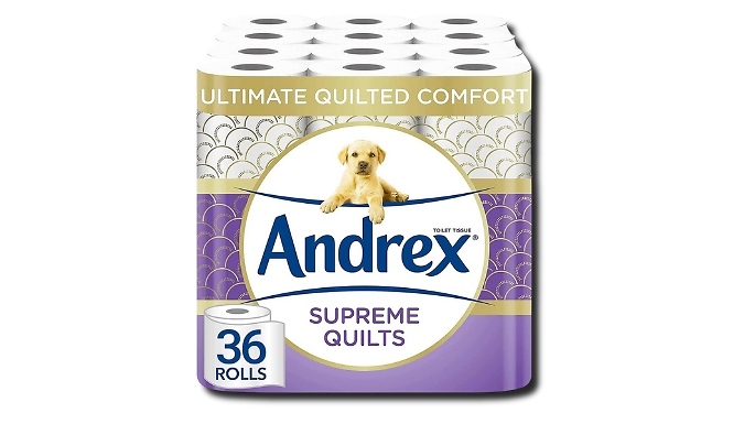 36 or 72 Andrex Supreme Quilts Toilet Rolls