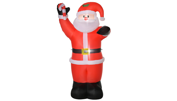 HOMCOM Inflatable Christmas LED Santa Claus 240cm