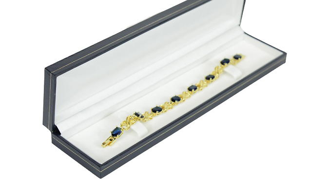 Yellow Gold 'Love and Kisses' Created Diamond Bracelet