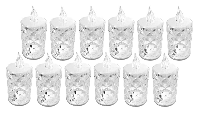 LED Clear Flameless Candles - 12, 24, 36-Pack!