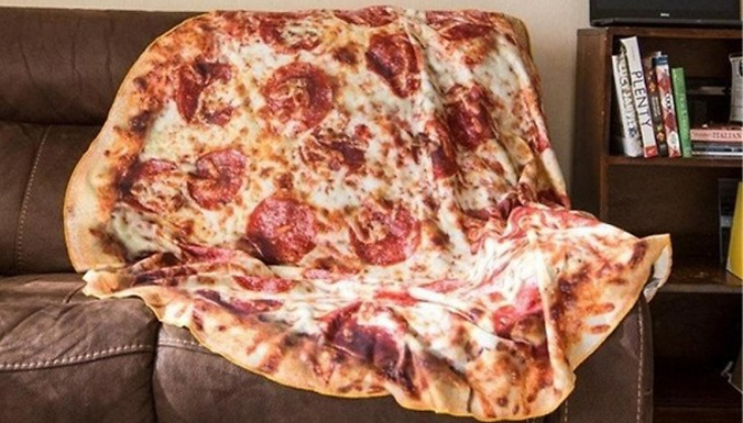 Pizza Novelty Flannel Throw Blanket - 2 Designs & 3 Sizes