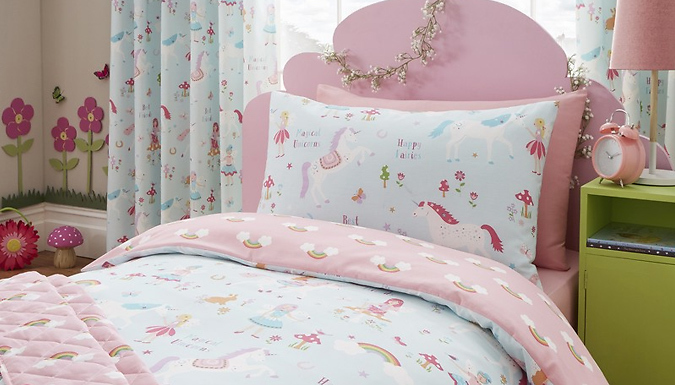 Magical Unicorn Design Bedroom Soft Furnishings - 6 Options