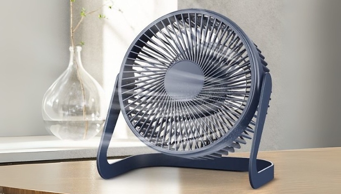 Portable USB Powered Desktop Fan - 4 Colours & 2 Sizes from Go Groopie IE