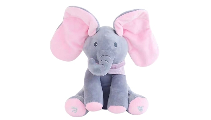 Peek-A-Boo Singing Elephant Plush Toy