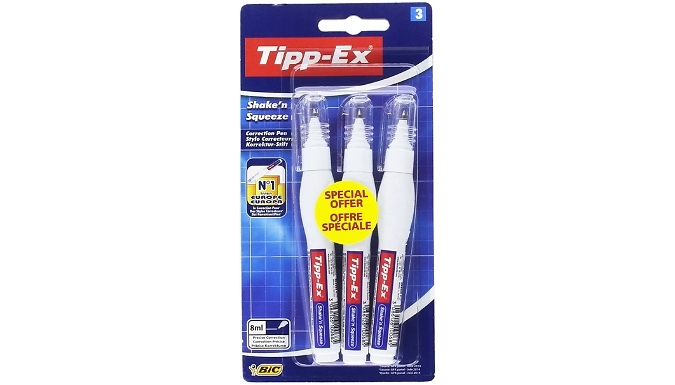 3-Pack Bic Tipp-Ex Correction Pens