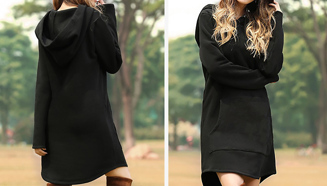 Hooded Long-Sleeve Dress - 5 Colours & 6 Sizes