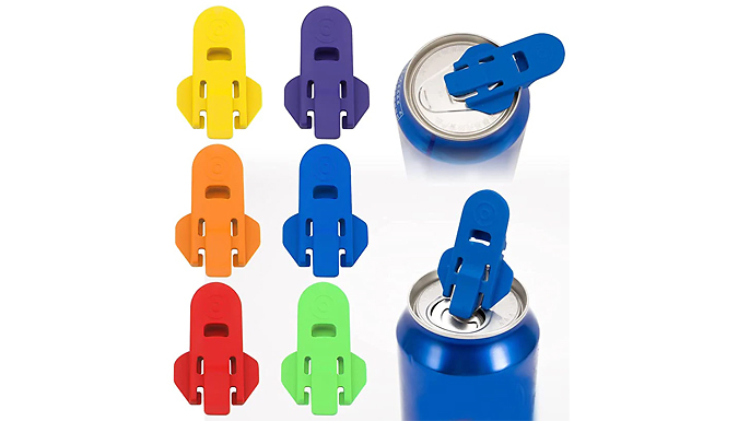 6 or 12-Pack Drink Can Opener And Protector Caps