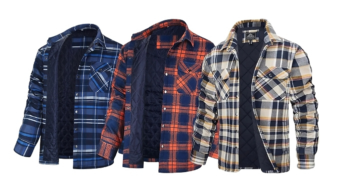 Men's Flannel Winter Jacket - 7 Colours, 7 Sizes!