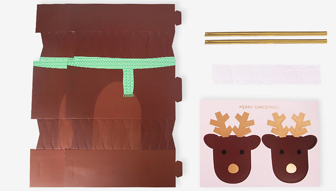 10 or 20-Pack of DIY Santa & Reindeer Christmas Crackers