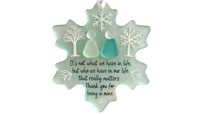 3D Snowflake-Shaped Friendship Ornament