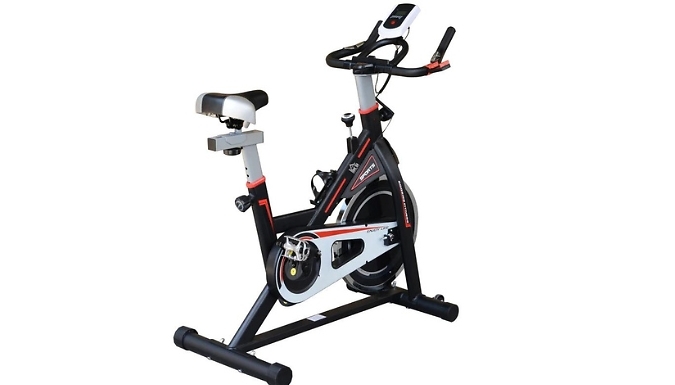 HOMCOM Indoor Exercise Bike With LCD Display