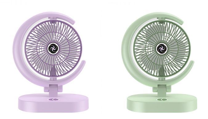 Adjustable 2-in-1 Desktop Fan & Light - 2 Colours at Go Groopie