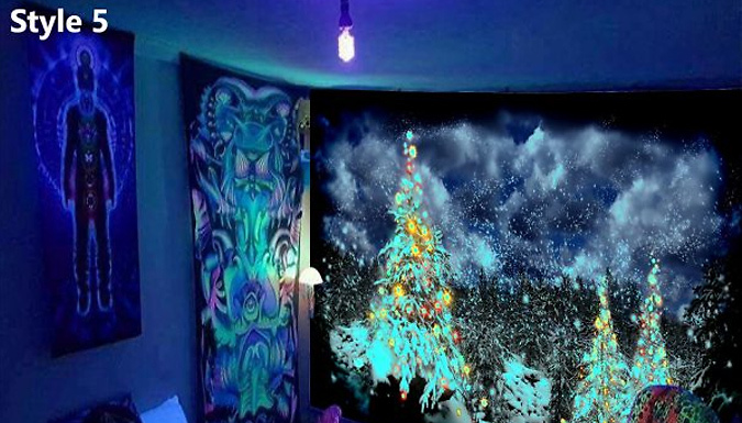 Glowing Christmas Wall Tapestry Decoration - 5 Styles & 4 Sizes