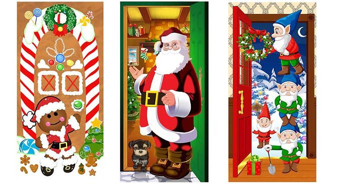 Christmas Door Covers - 3 Designs from Go Groopie