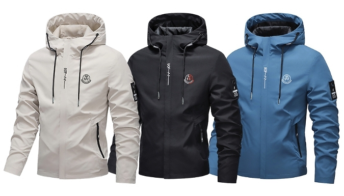 Men's Warm & Windproof Hooded Jacket - 6 Colours, 6 Sizes!