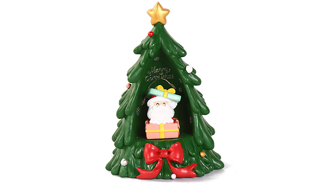 Santa-in-the-Tree LED Light Christmas Ornament - 2 Styles