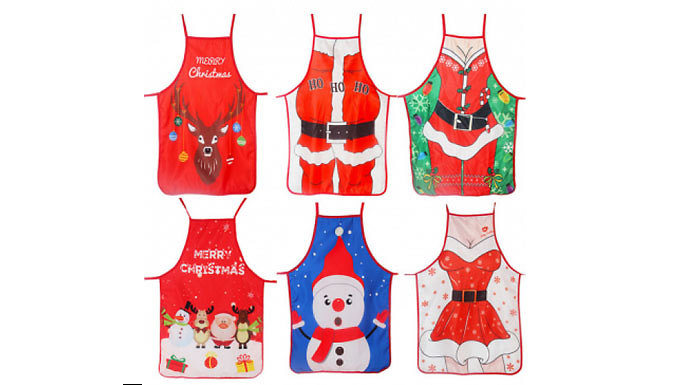 Christmas Novelty Kitchen Apron - 7 Options