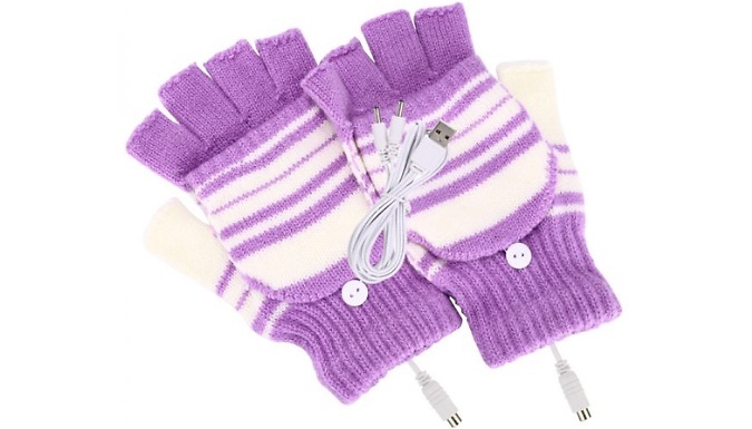 Winter Fingerless Electric Heating Gloves - 3 Colours