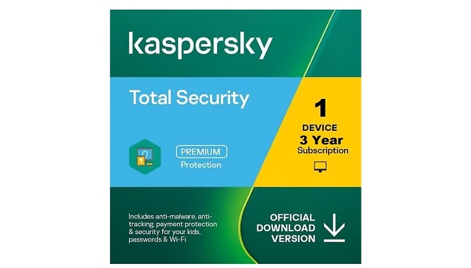 Kaspersky Total Security Premium - 3 Year License For 1 Windows PC