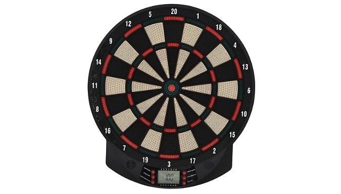 HOMCOM LCD Electronic Dartboard & Darts Set - 26 Game Modes!