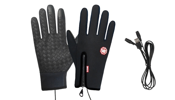 Heated Touchscreen Warm Winter Gloves - 3 Sizes & 7 Colours