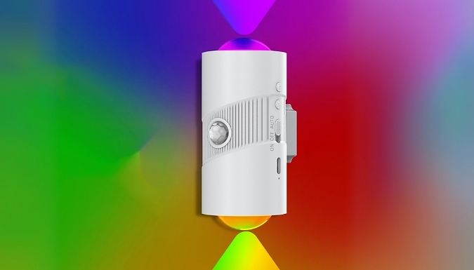 1 or 2-Pack of Smart Motion Sensor Magnetic Colourful Wall Lights - 2 Colours. from Go Groopie IE