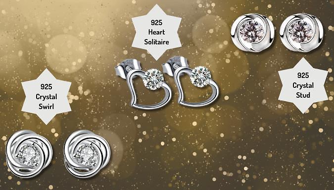 Sterling Silver Plate Earring Collection - 9 Designs