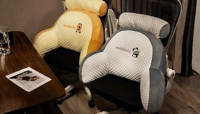 Lumbar Support Bed Pillow with Headrest - 2 Sizes & 6 Designs