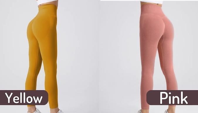 Seamless Butt-Enhancing Yoga Leggings - 6 Colours, 3 Sizes