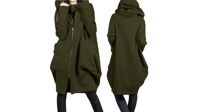 Oversized Layered Zip-Up Hoodie - 8 Colours & Sizes