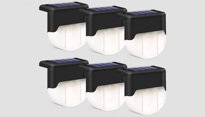 6x Solar Powered Garden Fence Lights