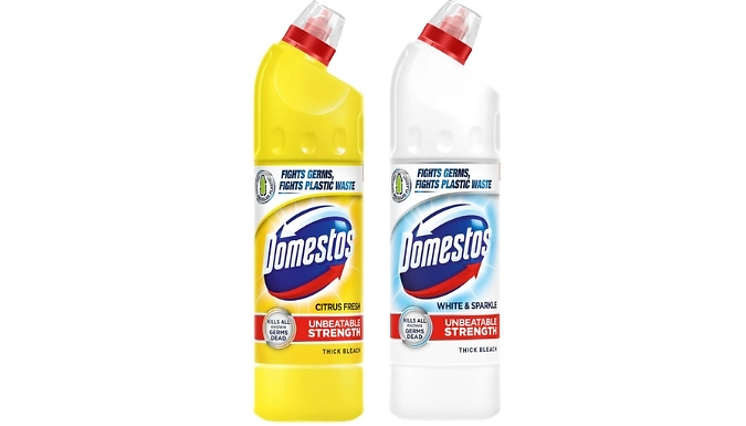 6, 9 or 12-Pack of Domestos Thick Bleach - 2 Options