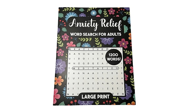 Anxiety Relief Word Search Book for Adults