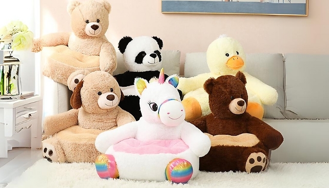 Kids Plush Animal Sofa Chair - 6 Styles