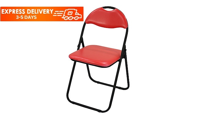 2, 4 or 6 Pack of Padded Metal Folding Chairs