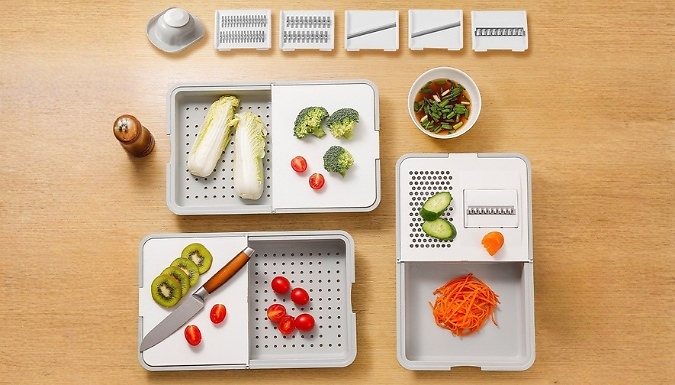 6-in-1 Multifunctional Kitchen Grater Cutting Board