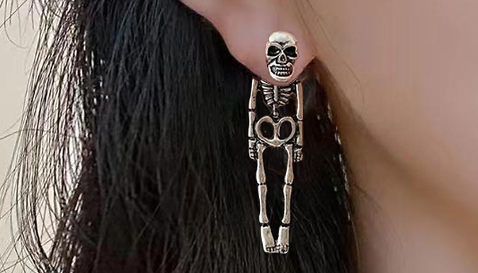 Dangling Skeleton Style Earrings - 2 Colours