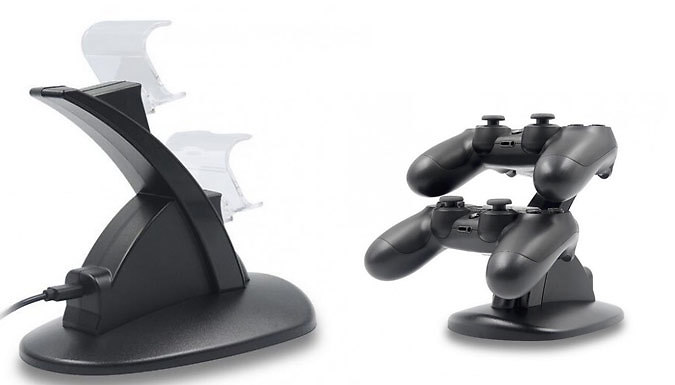 Dual USB Charger Dock For PS4 Controllers