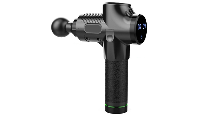 USB 12V Portable Massager Gun With 4 Adjustable Heads - 2 Colours