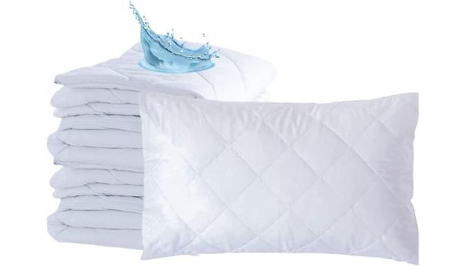 4-Pack of Waterproof Quilted Pillow Protectors