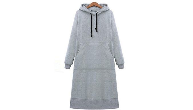 Extra-Long Hooded Sweatshirt - 6 Colours, 6 Sizes