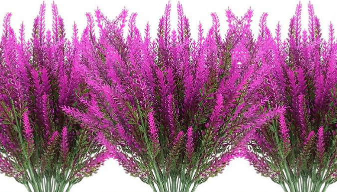 4 Bundles Outdoor UV Resistant Artificial Flowers