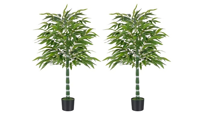 Set of 2 Artificial 1.25M Bamboo Trees
