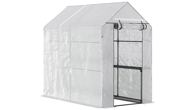 Outsunny Walk-In Greenhouse with Shelves from Go Groopie IE