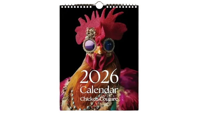 Funny Chicken 2026 Wall Calendar