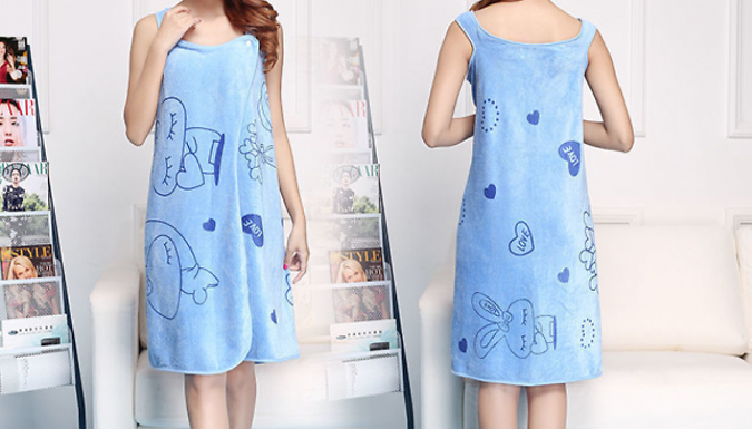 1 or 2 Cute Cartoon Bunny Bath Towel Robes - 6 Colours