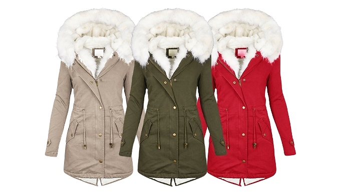 Women's Mid Length Fleece Lined Coat - 6 Colours