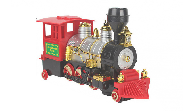 Light-Up Electric Steam Train Toy With Sounds